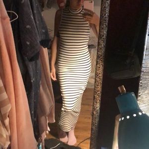 Striped Fitted Maxi